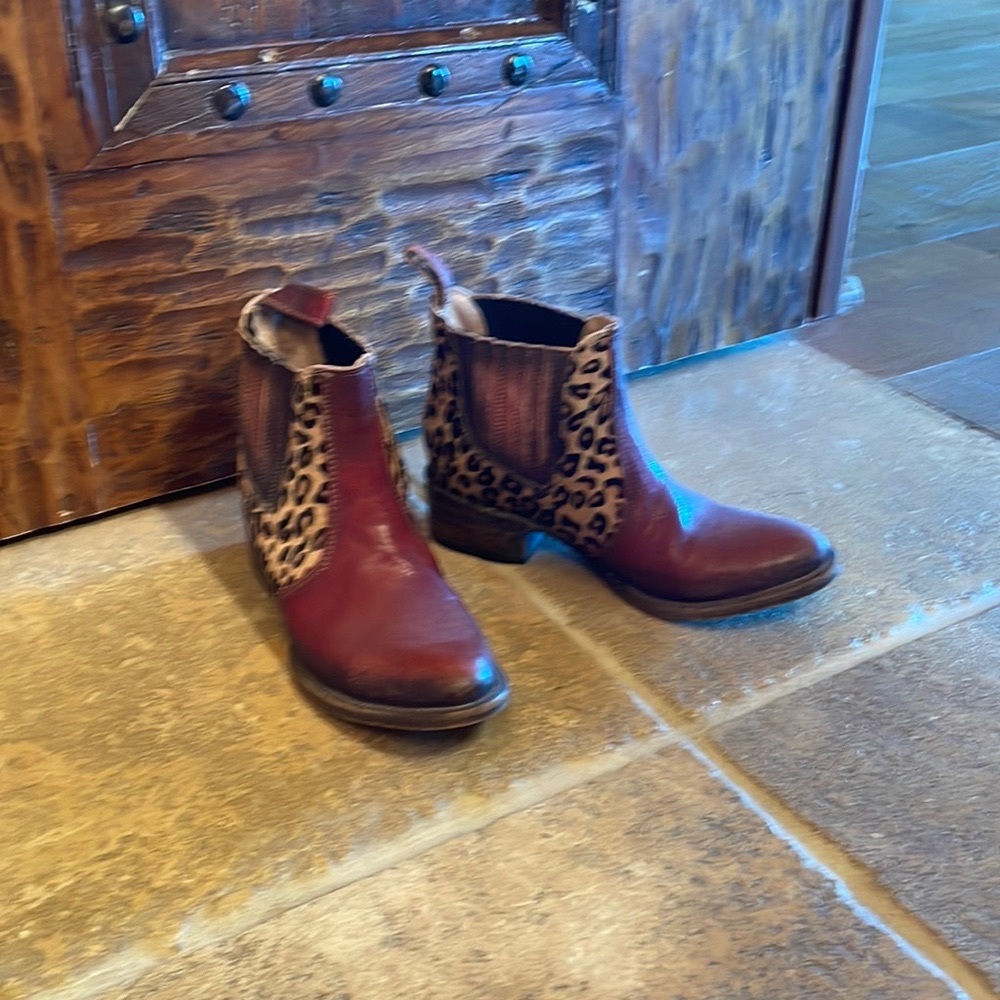 Womens Frye Freebird booties.